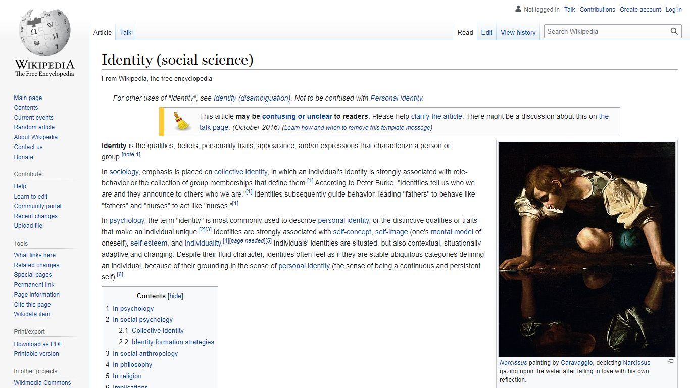 Identity (social science) - Wikipedia